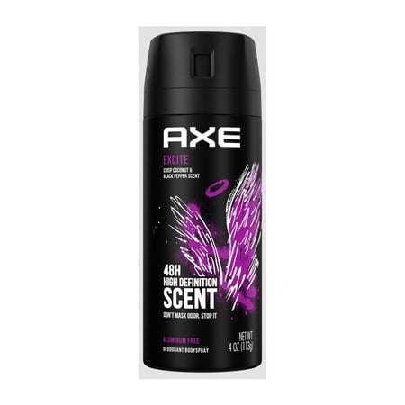 Excite Deodorant Body Spray by AXE for Unisex - 4 oz Body Spray