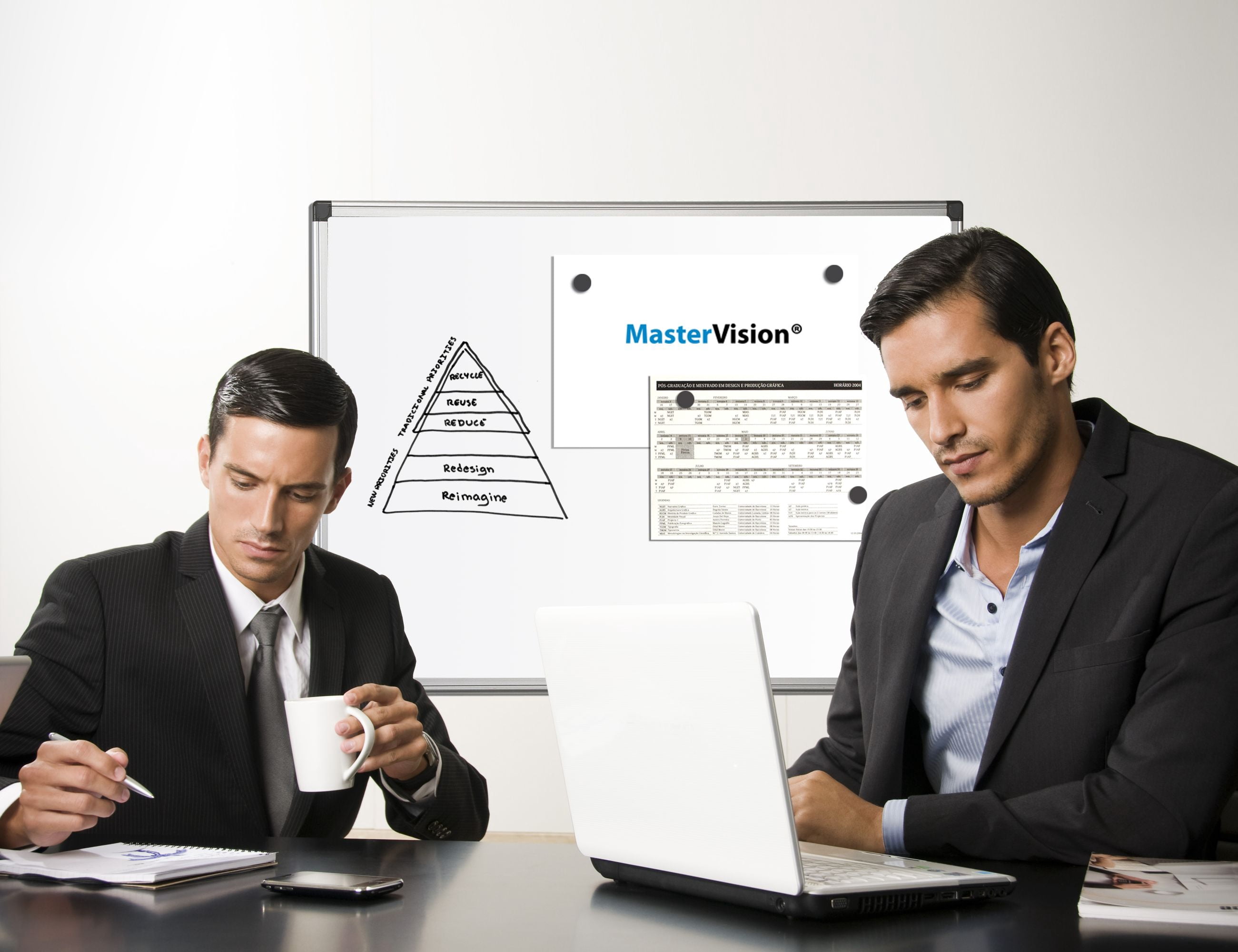 MasterVision MA0312170MV Value Melamine Dry Erase Board, 24 x 36, White, Aluminum Frame