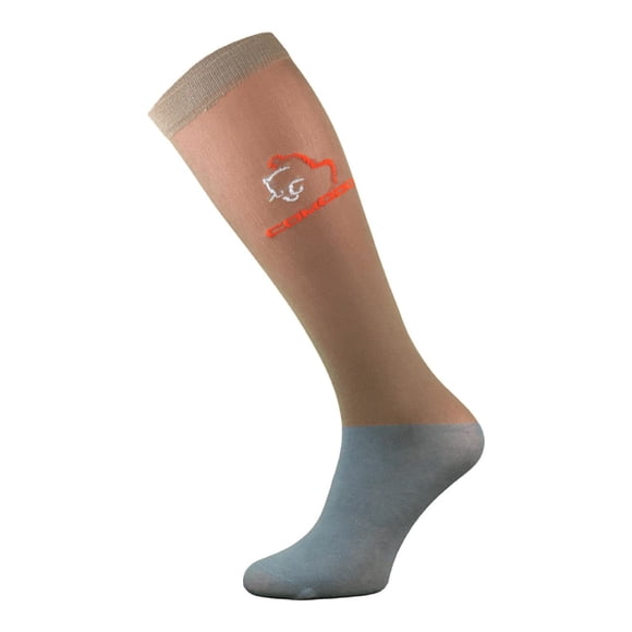 Comodo - Chaussettes d'Équitation Jusqu'aux Genoux pour Dames / Chaussettes Techniques Fines en Microfibre pour Femmes pour Compétition Équestre