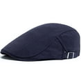 thumbnail image 1 of Gorra plana ajustable para hombre en algodón azul marino o vaquero, 1 of 3
