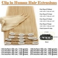 thumbnail image 4 of SEGO Clip in 100% Human Hair Extensions Real Thick Remy Hair Full Head 8 PCS Hair Pieces for Woman Balayage Black Brown Blonde, 4 of 9