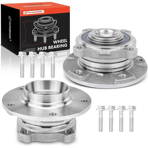 A-Premium 2 x Front Wheel Bearing and Hub Assembly Compatible with BMW - 2004-2011 - 528i 525i 530i 535i 545i 550i 650i 645Ci