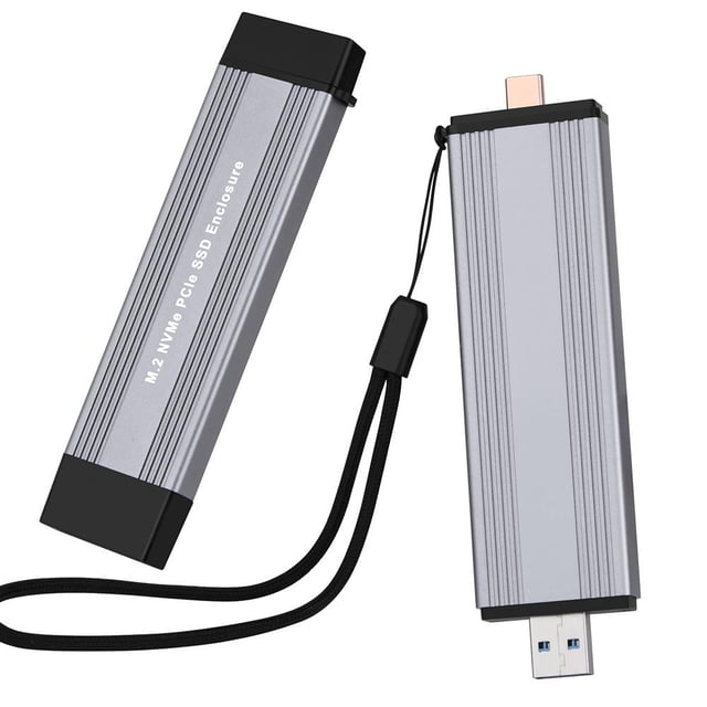 Caja SSD W206 Aluminio USB3.1 Gen2 Caja de disco duro 10Gbps para M2 NVMe PCIe