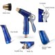 thumbnail image 5 of Heavy Duty Brass Garden Hose Nozzle High Pressure Adjustable Spray Gun For Watering Plants Pet Showering Washing Car Cleaning Blue, 5 of 5