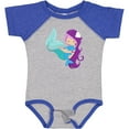 thumbnail image 3 of Inktastic Cute Mermaid, Little Mermaid, Purple Hair, Dolphin Girls Baby Bodysuit, 3 of 5
