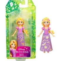 Disney Princess Rapunzel Posable Small Doll in Shiny Outfit with Removable Skirt, Inspired by Movie