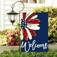 thumbnail image 3 of Harlier Welcome 4th of July Garden Flags for Outside, American Patriotic Sunflower Small Yard Flag, Independence Day, Memorial Day Decorations for Farmhouse Holiday, 12x18 Inch Double Sided, 3 of 8