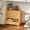 Wood, variant on HLR 2-Tier Large Modern Bread Boxes with Cutting Board and Roll Top, Natural Bamboo Wood, Black