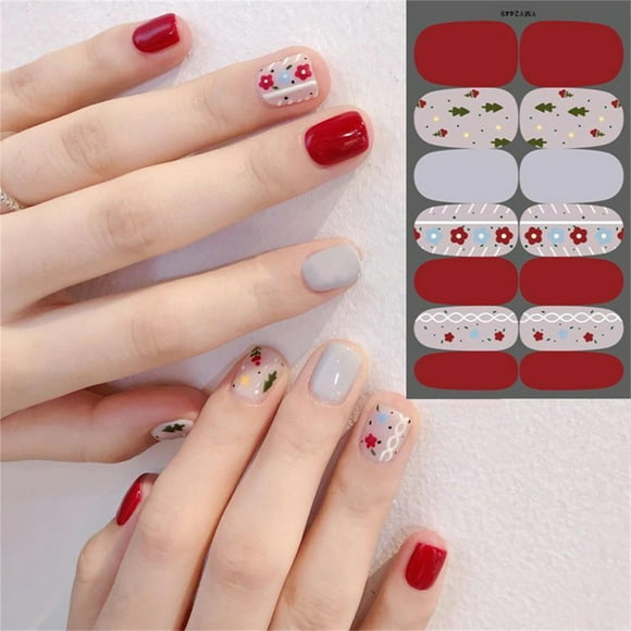 Pegatinas navideñas para uñas, calcomanías autoadhesivas de copos de nieve para uñas, regalos para mujeres, decoración DIY Wmkox8yii  hjk4227