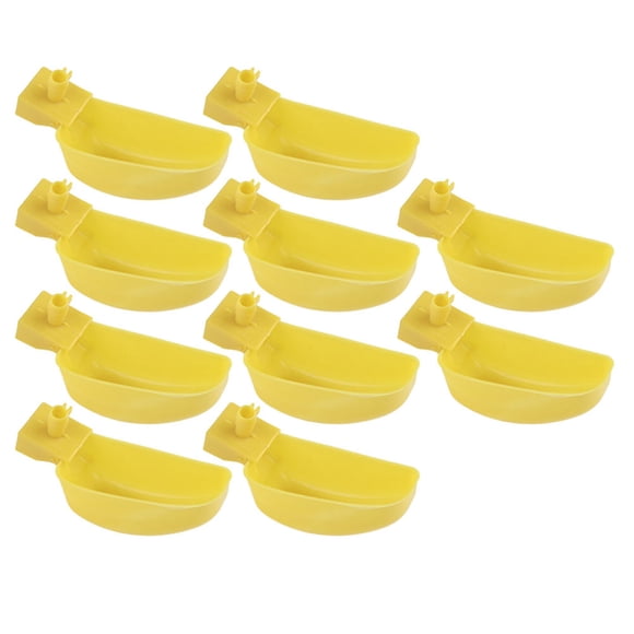 Abreuvoirs à Caille, 10 Pcs Abreuvoirs Automatiques Jaune Faisan Eau Bol à Boire Poulet Caractéristiques de Premier Plan de la Classe