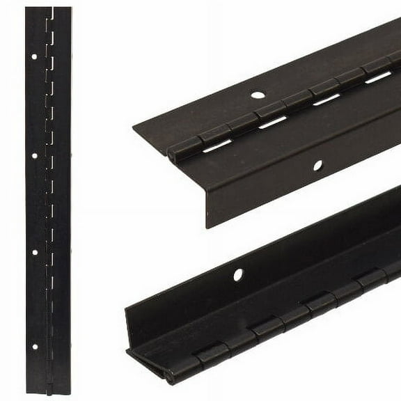 Chaparral Boat Offset Piano Hinge | 16 x 1 7/8 Inch Black 16 Gauge SS