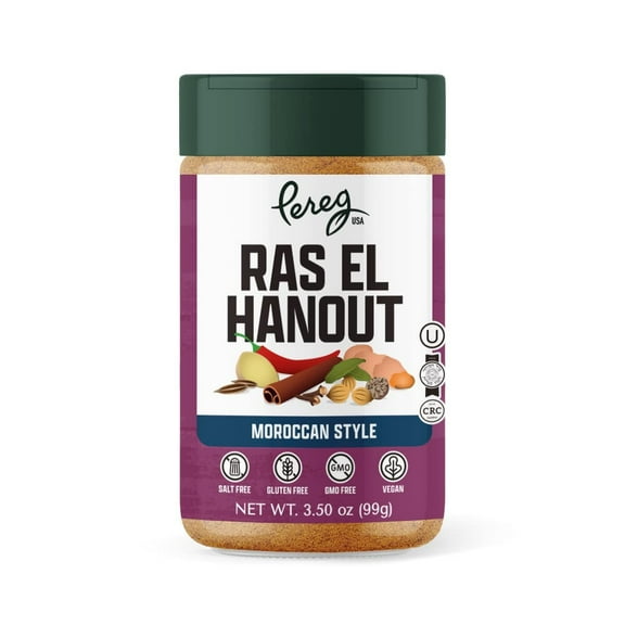 Pereg Ras El Hanout Moroccan Seasoning Spice Blend 3.5 Oz - Mixed Spices - Non-GMO - Kosher Certified Salt-Free, Sugar-Free