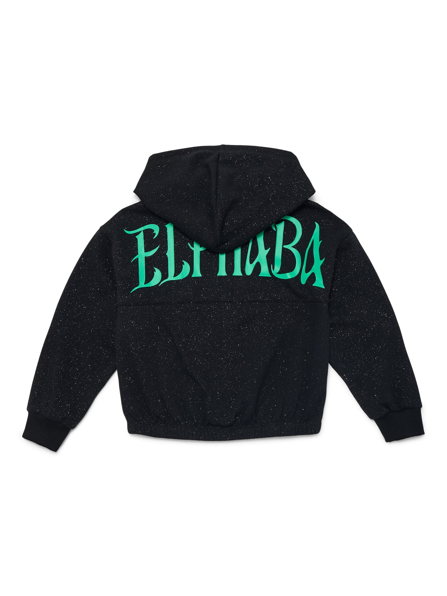 Wicked: For Good Little and Big Girls' Elphaba Glittering Galaxy Graphic Fleece Hoodie Sweatshirt, Sizes 4-16