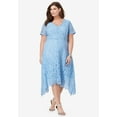 thumbnail image 4 of Jessica London Women's Plus Size Lace Handkerchief Dress, 4 of 6