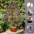 thumbnail image 6 of Amethyst Chakra Tree of Life - Crystal Tree for Positive Energy, Feng Shui Decor - Handmade Gemstone Tree, Good Luck Money Bonsai, Purple Healing Crystals, Meditation Stone, Spiritual Mystical Gift, 6 of 7
