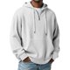thumbnail image 1 of pstuiky camisas de manga larga para hombre, Sudadera informal de cuello redondo con capucha, media cremallera y bolsillo de manga larga de color liso para hombre top de hombre xxxl, 1 of 5