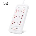 thumbnail image 2 of Sidaley Tira de tomacorrientes universal de 6 vías con puertos USB, enchufes eléctricos multifuncionales ignífugos, oficina, escuela, apartamento Electrónica  enchufe de EE. UU. Blanco, 2 of 6