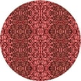 thumbnail image 1 of Ahgly Company Tapis Rond Lavable en Machine Intérieur Transitionnel Rouge Canneberge, 3 Pieds Rond, 1 of 7