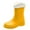 Yellow, variant on Rain Boots Waterproof Non Slip Detachable With Inside Outdoor Rubber Water Shoes Women's Rubber Boots Brown 41