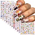 thumbnail image 1 of Sevgob 12 hojas de stickers 5D en relieve para uñas con temática de fútbol, 1 of 1