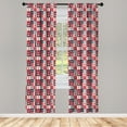 thumbnail image 3 of Ambesonne London Curtains, Retro UK Europe Travel, Pair of 28"x84", Multicolor, 3 of 5
