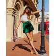 thumbnail image 3 of Zeagoo Skirts for Women Summer Skirts 2025 Casual Stain High Waist Silk Mini School Skirt Cute Skirt, 3 of 6