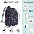 thumbnail image 5 of Dynamic Flowers Pattern Backpack Gift Idea Big School College Bookbag with Laptop Sleeve Dependable Unisex Backpack for Daily Commuting, 5 of 5