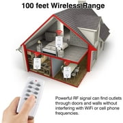 BN-LINK Mini Wireless Remote Control Outlet Switch Power Plug in for Household Appliances, Wireless Remote Light Switch, LED Light Bulbs, White (2 Remotes + 5 Outlets) 1250W/10A
