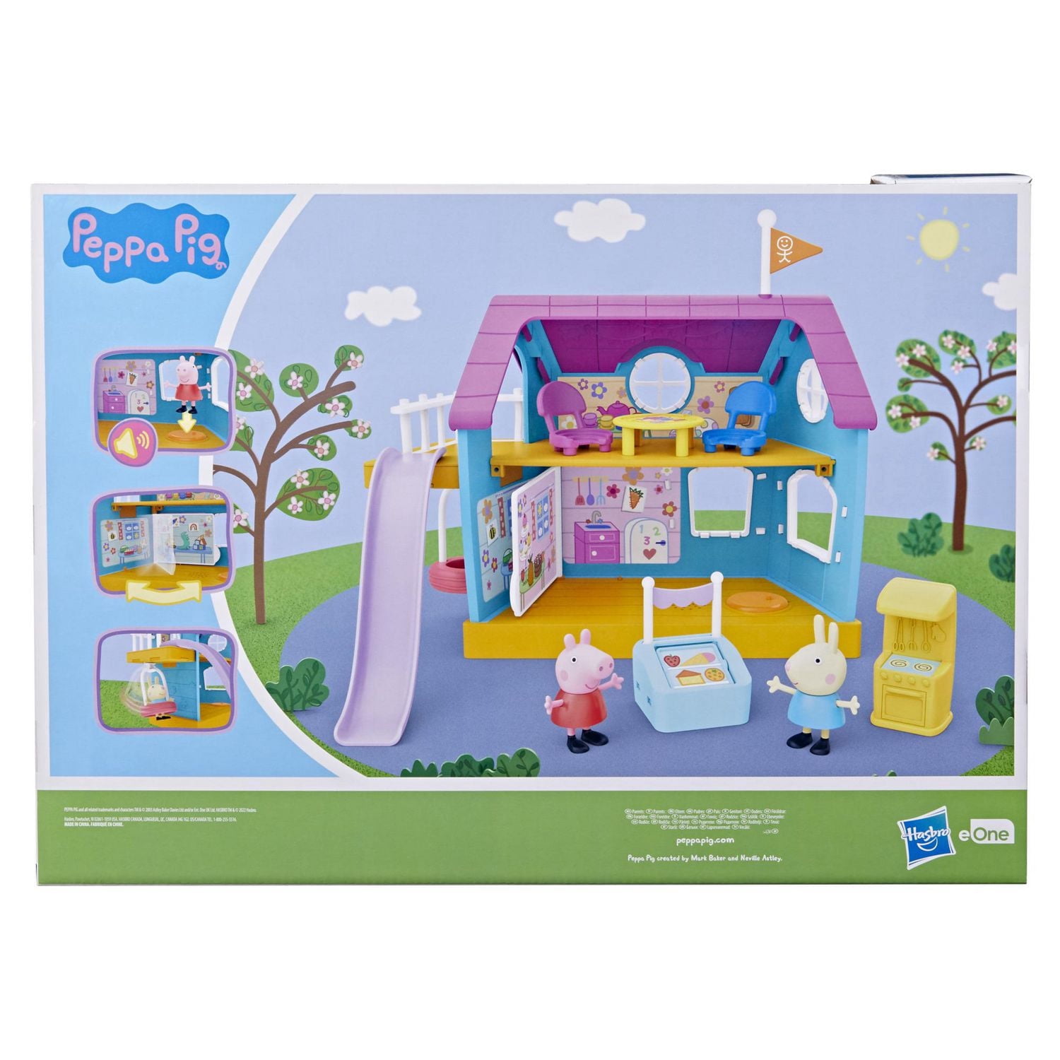 Peppa Pig Peppa’s Club Peppa’s Kids-Only Clubhouse Playset Preschool Toy; Sound Effects; Includes 2 Figures, 7 Accessories; Ages 3 and Up