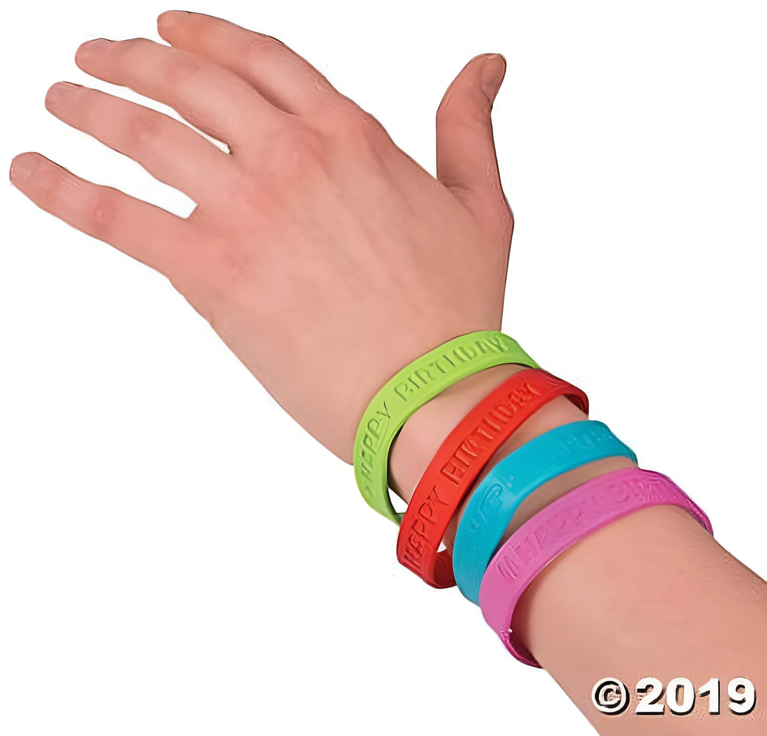 Happy Birthday Rubber Bracelets Jewelry 24 Pieces Walmart