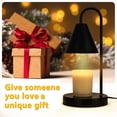 thumbnail image 3 of Beslands Electric Serenity Candle Warmer Lamp - Timer & Dimmable Light, 2 Bulbs,No Smoke Scented Wax Melter for Various Jars  Modern Vintage Decor, Moth Black for mothers' day gift, 3 of 6