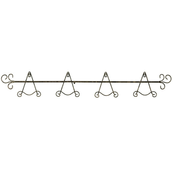 Galla Horizontal Plate Rack Antique Bronze 4 Plate