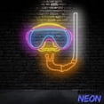 thumbnail image 3 of Handmadetneonsign Diver Mask Neon Sign, Scuba Diving Led Sign, Wall Art, Sport Home Wall Decor 91604, 3 of 5