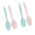 thumbnail image 3 of 4pcs Silicon Spoon Lovely Food Serving Scoop Kitchen Utensil Creative Flatware Tableware for Home Restaurant (Blue + Pink), 3 of 7