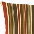thumbnail image 5 of Jordan Manufacturing Sunbrella 18" x 18" Brannon Redwood Multicolor Stripe Square Outdoor Throw Pillow (2 Pack), 5 of 10