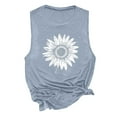thumbnail image 3 of Women's Summer Printed Round Neck Sleeveless Casual Loose Fit Tank Top For Everyday Wear, 3 of 3