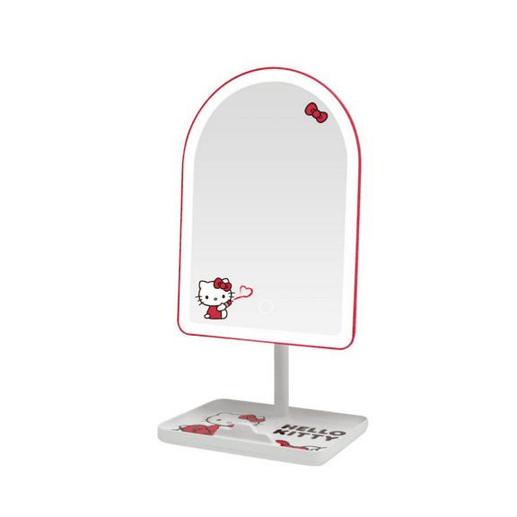 Impressions Vanity Hello Kitty Bows Arch LED Tabletop Makeup Mirror with Phone Stand Base