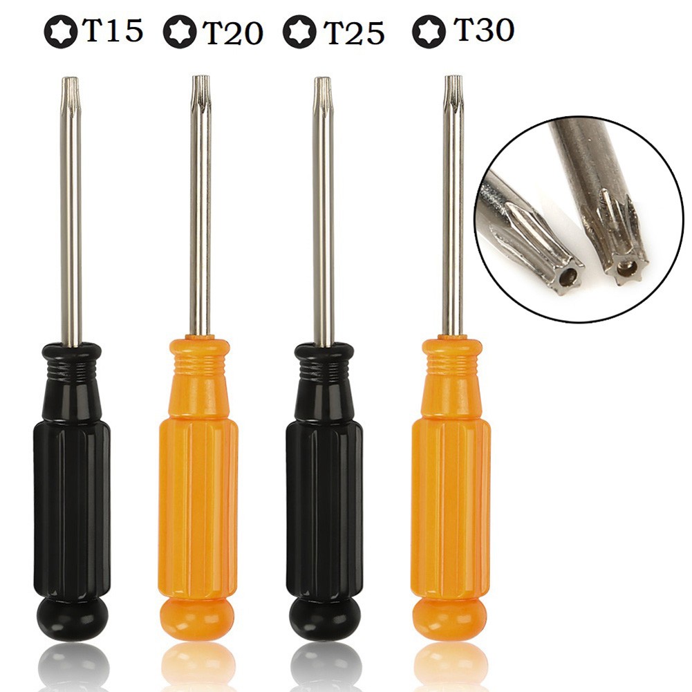 T15 T20 T25 T30 Torx Head Tamper Proof Security Screw Bolt Hole Screwdriver Single Nutdrivers Workshop Equipment Hand Tools T25 Fangkenuo