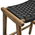 thumbnail image 6 of Modway Saoirse 26" Fabric & Wood Counter Stool in Black and Walnut (Set of 2), 6 of 10