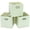 Creamy-White, variant on Fabric Storage Bins Cubes Baskets Containers 11x11x11 with Dual Handles for Shelf Closet Nursery Home Bedroom Organizers Foldable Set of 3 Red