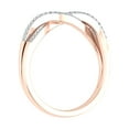 thumbnail image 2 of 10K Rose Gold Diamond Twisted Wedding Band Ring (0.13 Carat) (Ring Size 6), 2 of 6