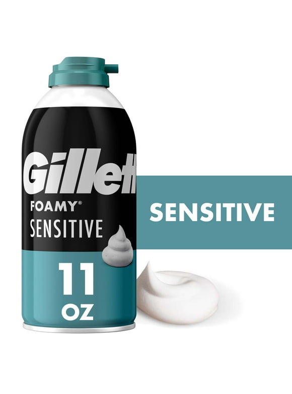 Gillette Foamy Sensitive Shave Foam For Men, Sensitive Skin, 11 oz