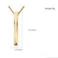 thumbnail image 3 of Personalized 4 Sides Engraving Square Bar 14K Yellow Gold Pendant Necklace Women Men Jewelry Gifts, 3 of 8