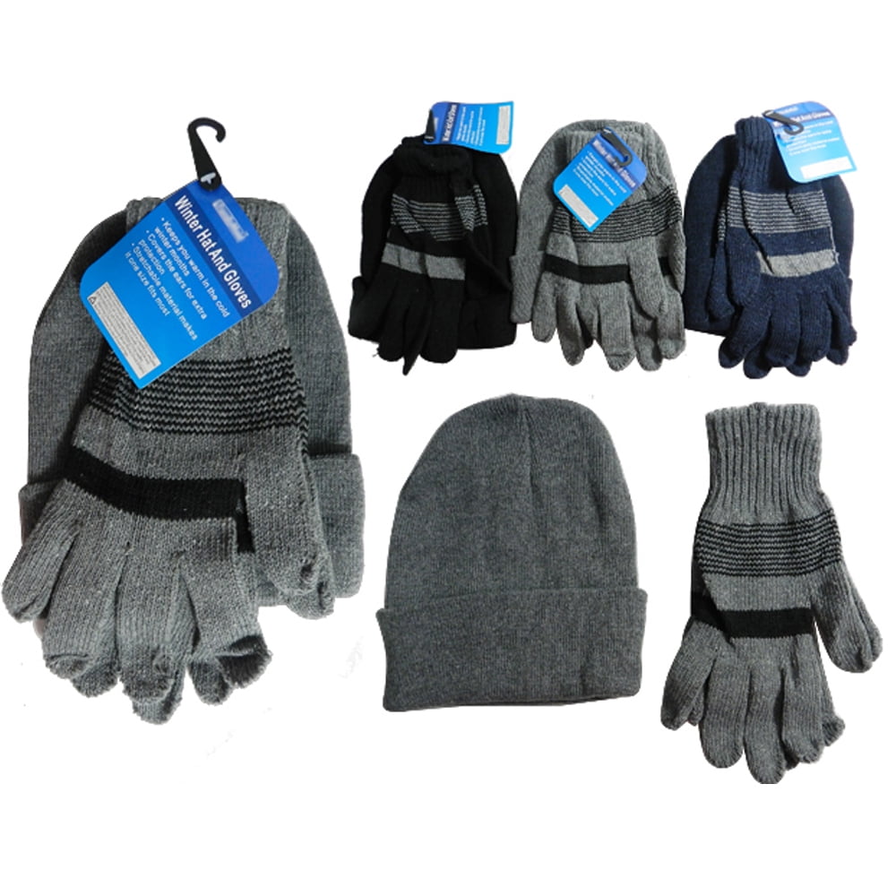 mens hat and glove set
