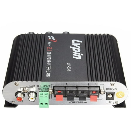 Mini HIFI Audio Stereo Power Amplifier Subwoofer MP3 Car Radio Channels 2 Household Super Bass Lvpin