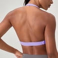 thumbnail image 6 of Alkepwun Women's Sports Bras Thin Straps Halter Neck Stretchy Wirefree Workout Bra Sexy Lightweight Breathable Seamless Open Back Casual Workouts Bralette, 6 of 7