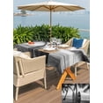 thumbnail image 5 of Outdoor Tablecloth with Umbrella Hole for Patio/Picnic/Party/Camping, Grey Coastal Beach Waterproof Table Cloth Rectangle Table Cover Washable, Summer Vintage Surfboards Coconut Tree (52"x 70"), 5 of 9