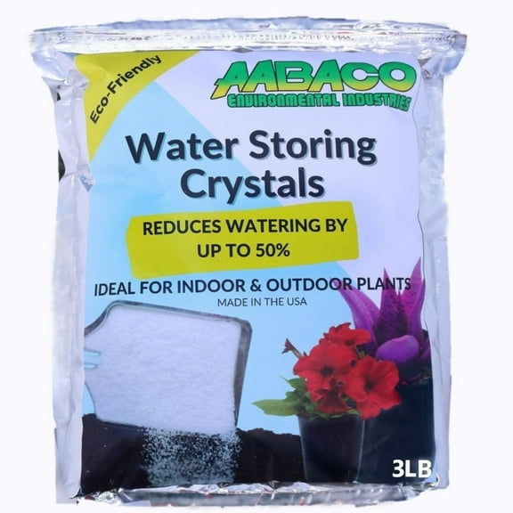 Water Storing Crystals - for Indoor & Outdoor Plants - Mix Crystals with Soil to Reduce The Amount of Watering Needed - Protect Against Heat - Watch Your Garden & Plant Grow (3LB)