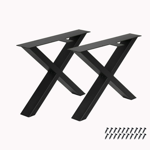 Home Soft Things Table Leg - X-Type - Black - 61X45.7X58CM(18")