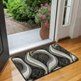 thumbnail image 2 of Black White Gold Marble Pattern Door Rugs,Washable Non Slip Door Mats Indoor,Decorative Door Mats,Entry Mat Indoor for Entrance,Bedroom,Kitchen,Bathroom,30"x17", 2 of 6